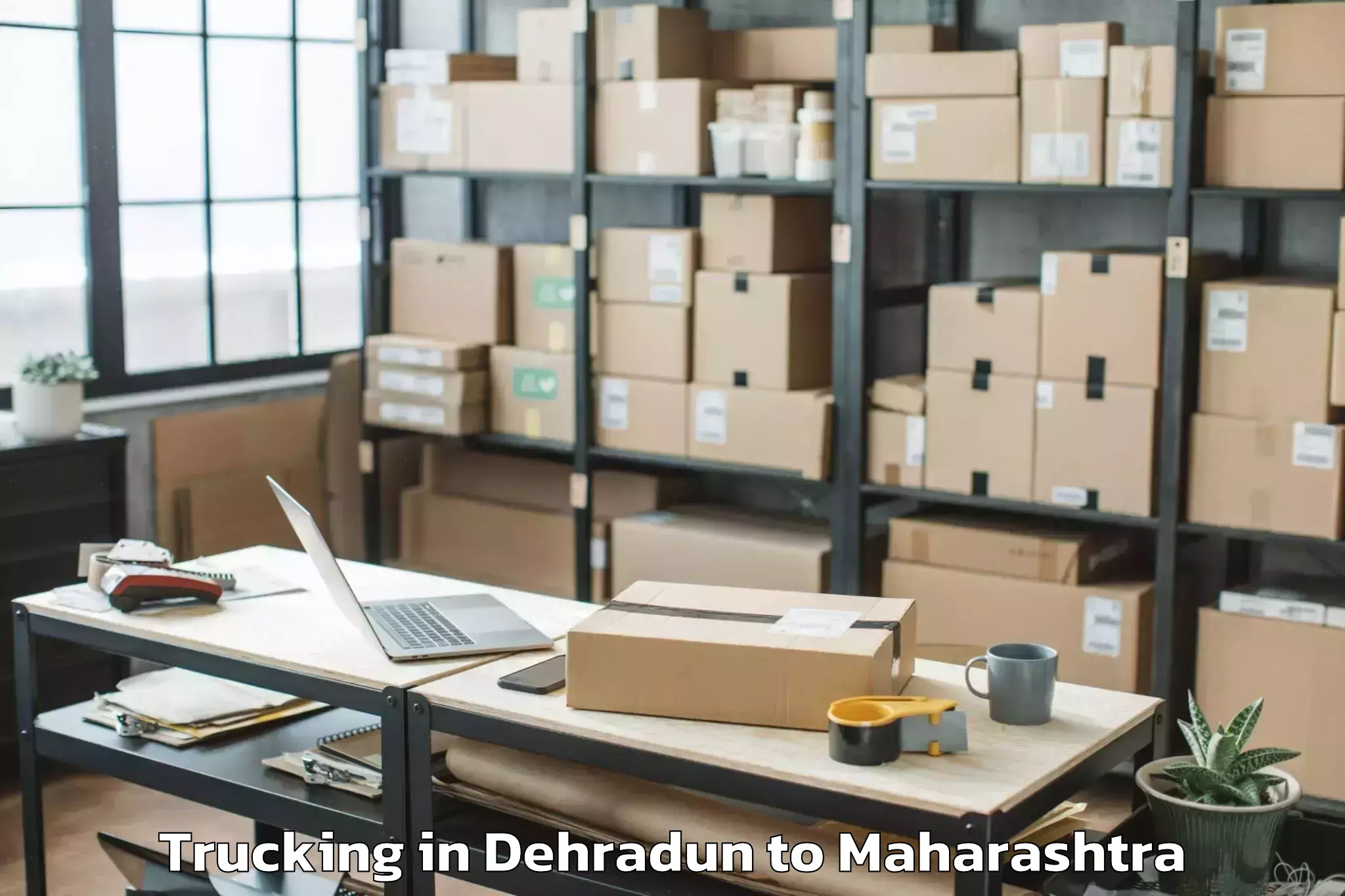 Book Dehradun to Morshi Trucking Online